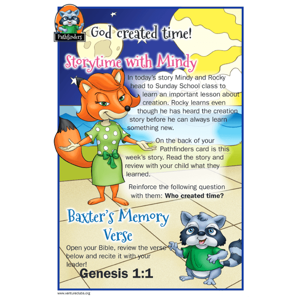Pathfinders card: God created time!